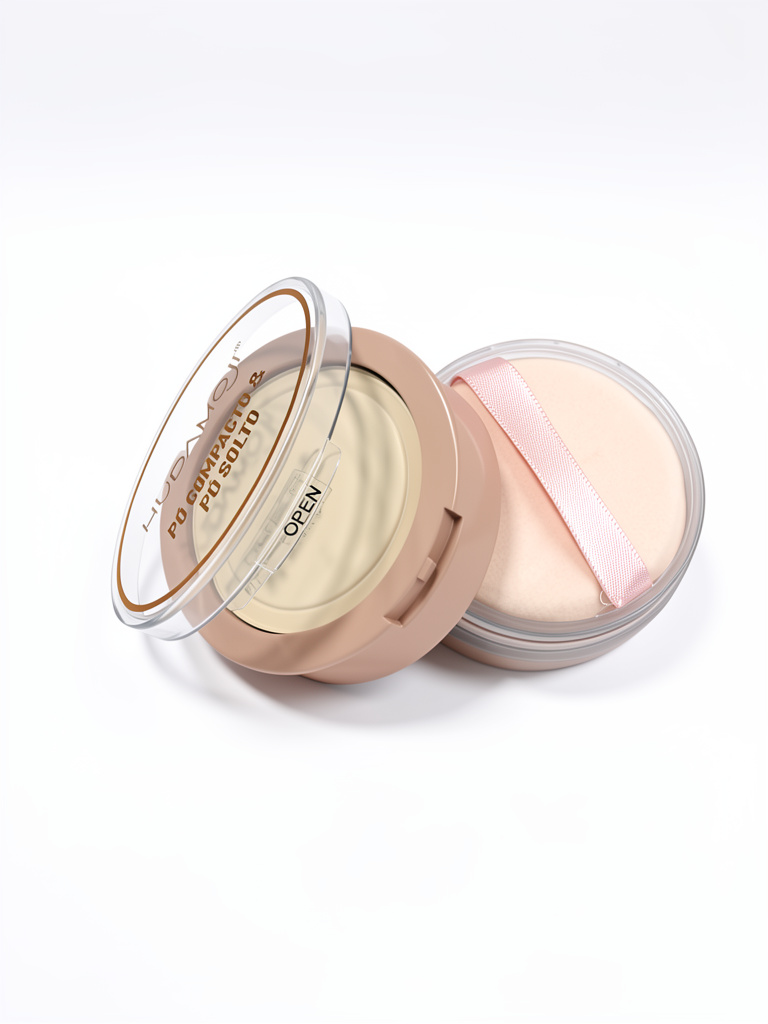 Polvo compacto y suelto 2 en 1