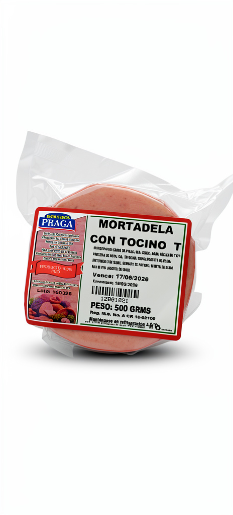 Medio Kilo De Mortadela Con Tocino
