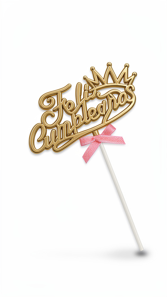 00036 - CAKE TOPPER FELIZ CUMPLEAÑOS REF. JARH-1030