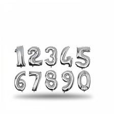 00046 - NUMERO INFLABLE  PLATEADO 16" REF. D19166