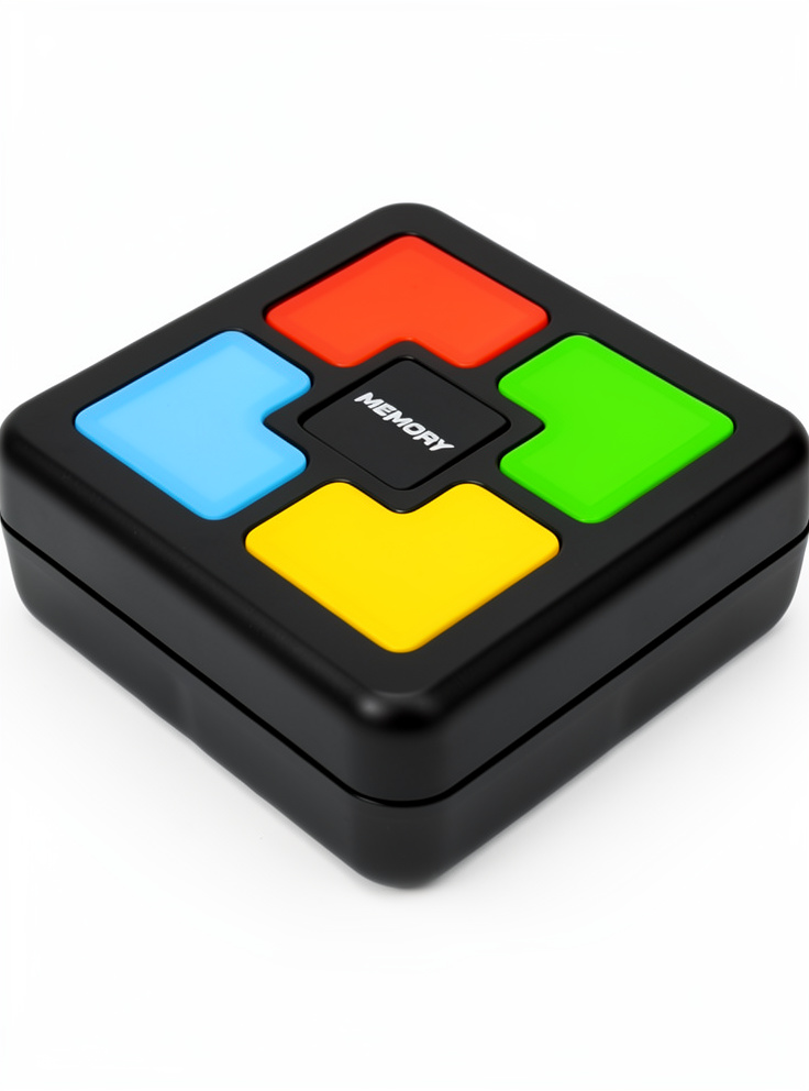 Máquina de juego de memoria cuadrada, juego electrónico de memoria portátil con luces y sonidos