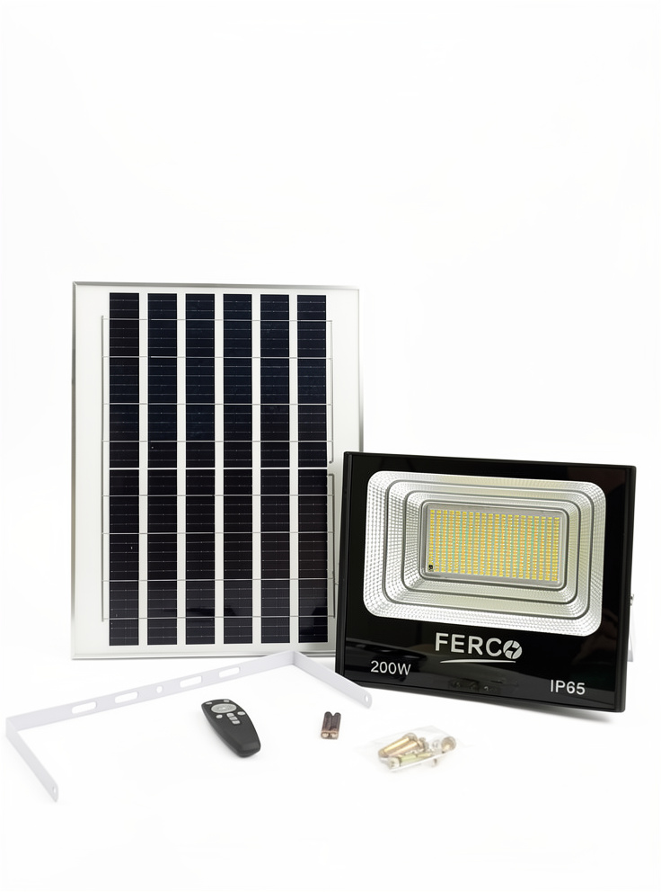 REFLECTOR LED 200W CON PANEL SOLAR