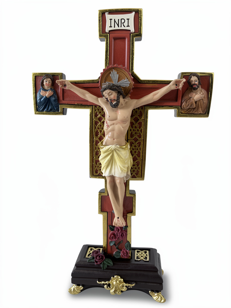 CRUZ JESUS MESA 30CM CERAMICA