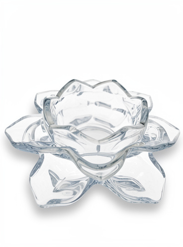PORTA VELA VIDRIO FLOR LOTO