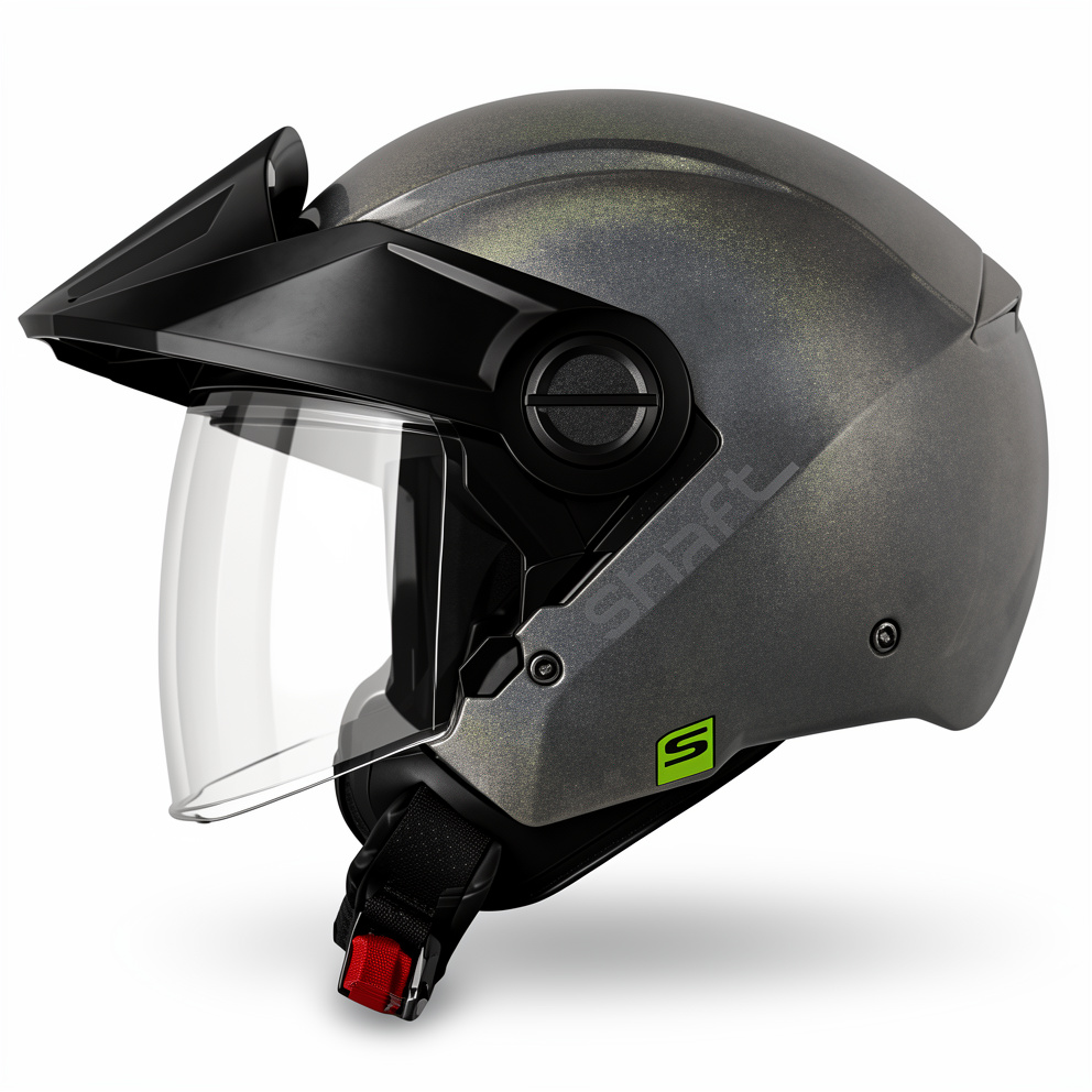 Casco moto shaft 212 solid camaleon sl abierto jet