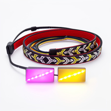 TIRA DE FRENO PARA BAUL 1.20CM LUZ FIJA FUCSIA AMARILLO FUNCION FRENO PIDEVIAS Y LUCES DE EMERGENCIA