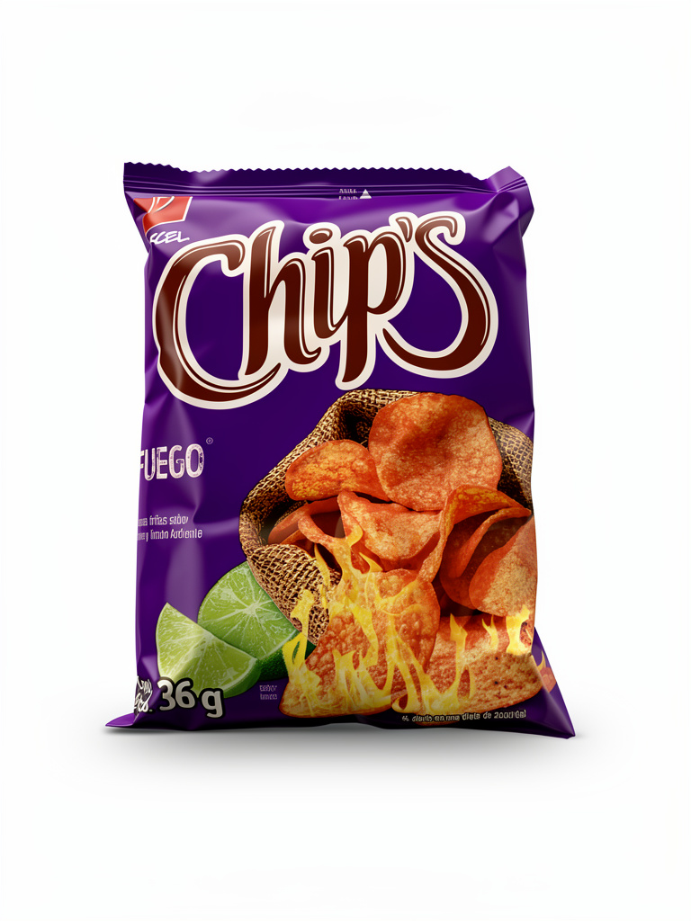 Papas chip fuego