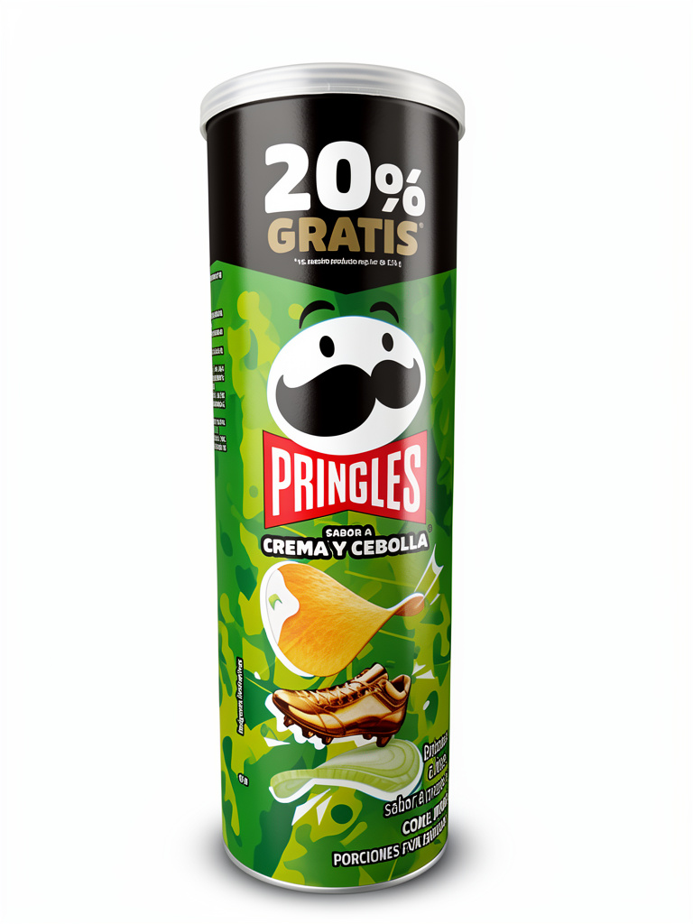Papas crema y cebolla 124gr pringles