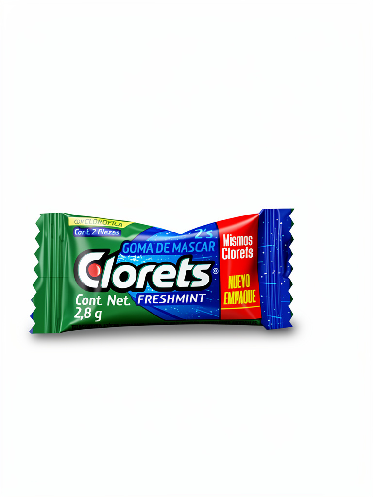 chicle clorets azul