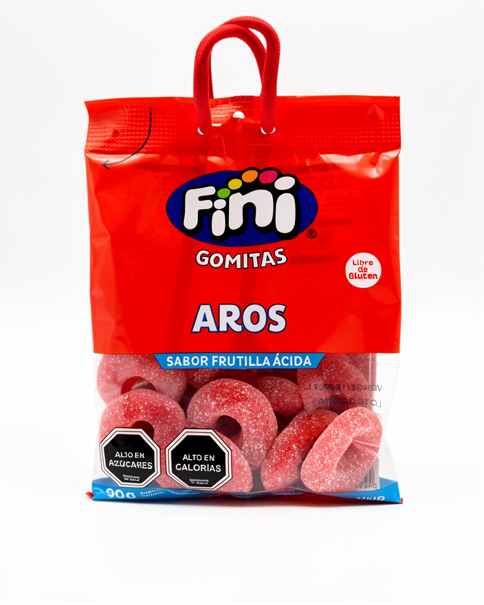 GOMITAS FINI AROS FRUTILLA ACIDA 90GRX12 (1239)