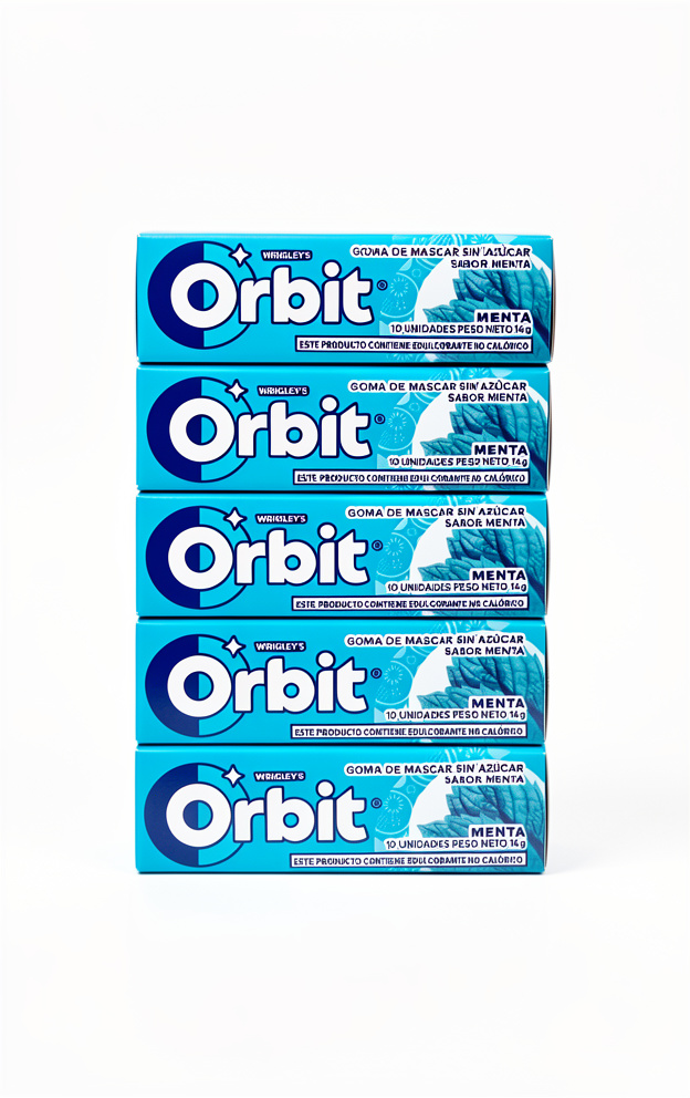 CHICLE ORBIT MENTA S/AZUCAR 15X1