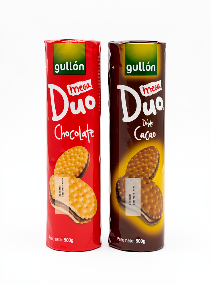 GALLETA SANDWICH GUILLON MEGA DUO CHOCOLATE 500GRX20