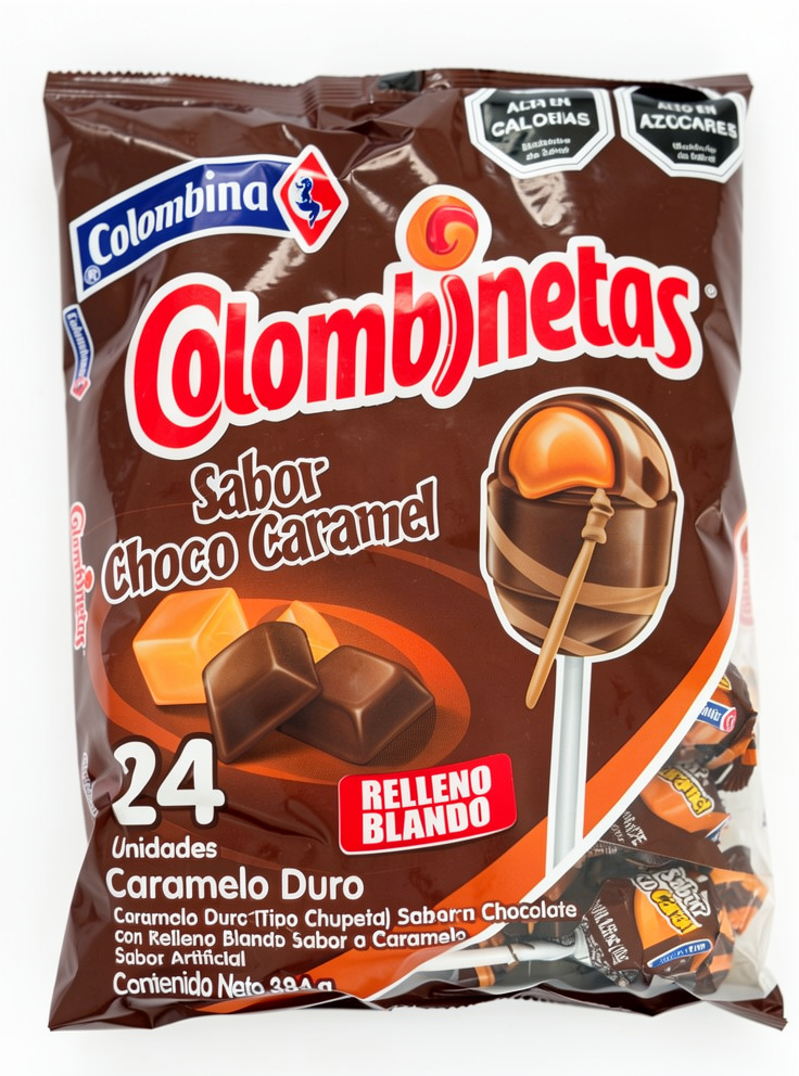COLOMBINETAS CHOCOCARAMEL 24UNIX 18 BOLSAS