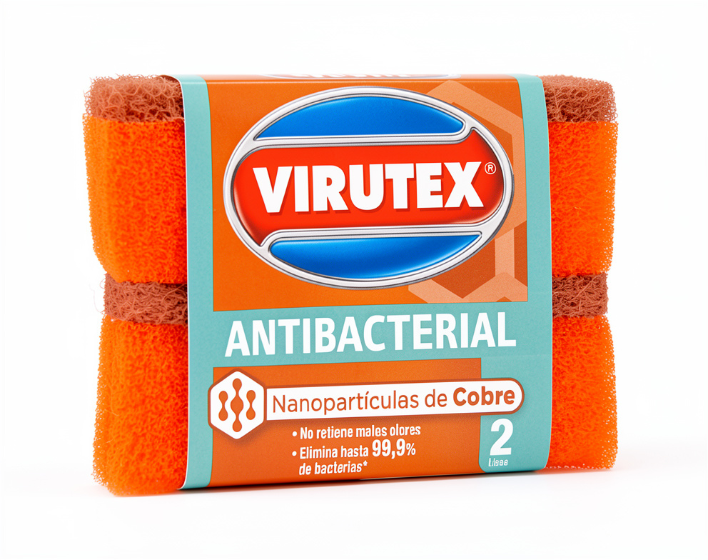 ESPONJA LISA COBRE VIRUTEX X 2
