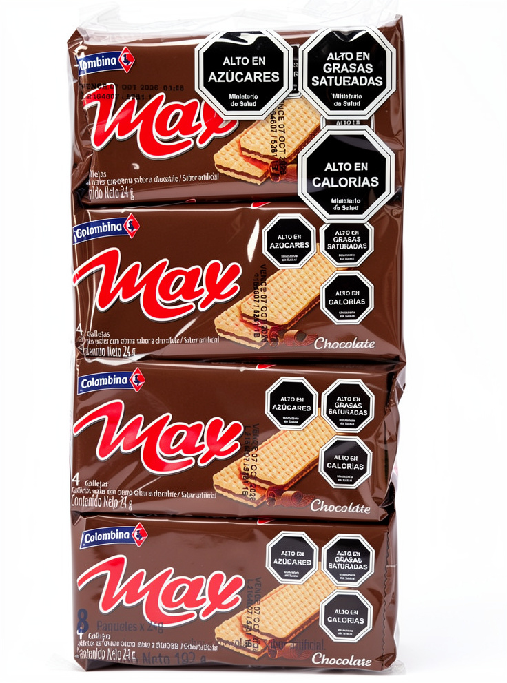 GALLETAS WAFER MAX CHOCOLATE 8X24GR