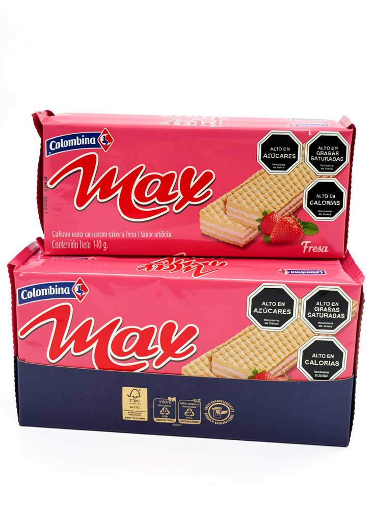 GALLETAS WAFER TC MAX FRESA 140GRX 24