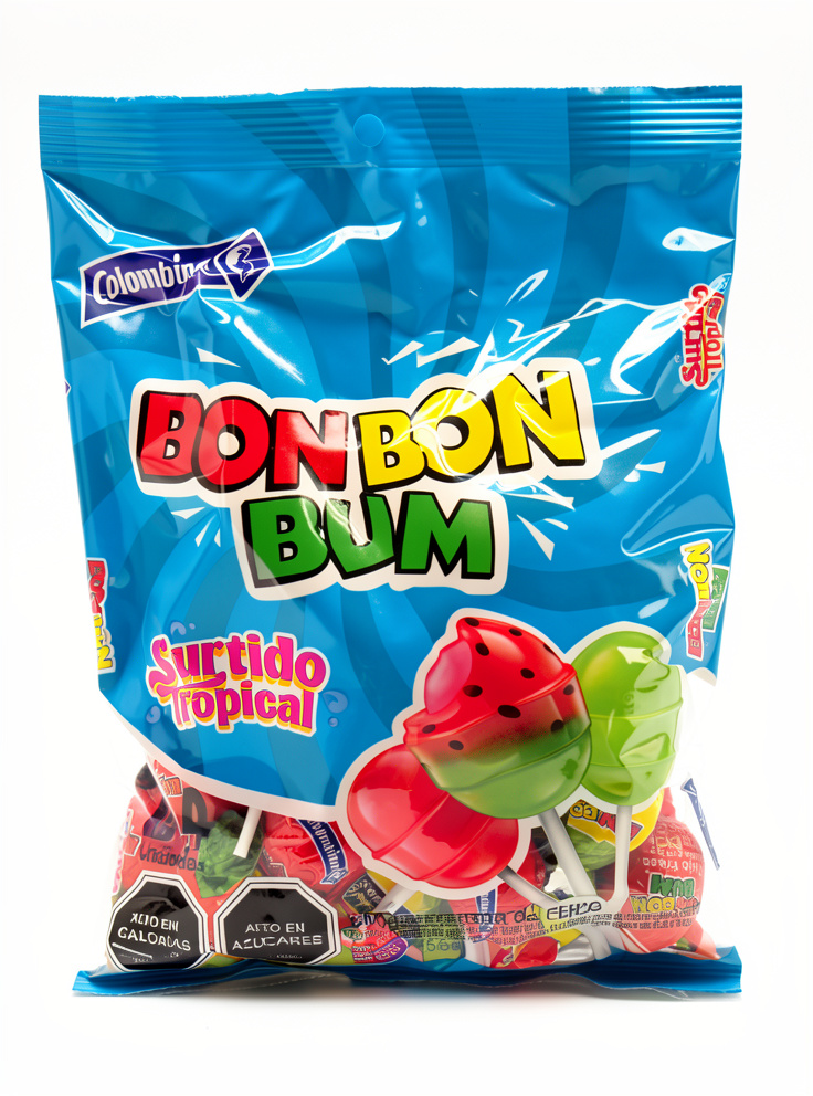 CHUPETE BOMBOMBUM SURTIDO TROPICAL 15BOLXCAJA