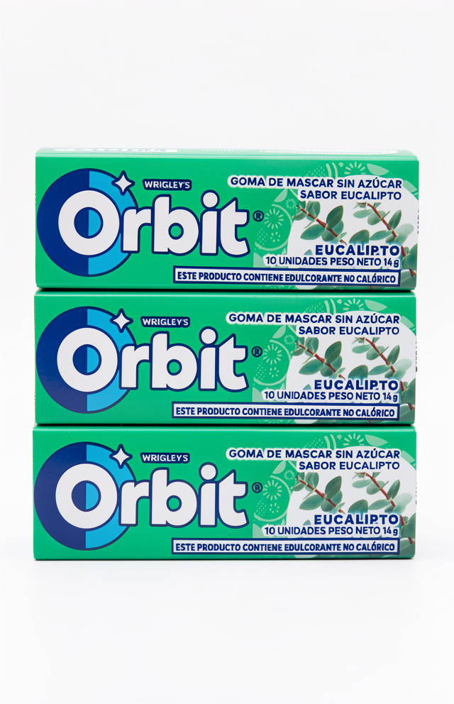 CHICLE ORBIT EUCALIPTO S/AZUCAR 15X1UNI