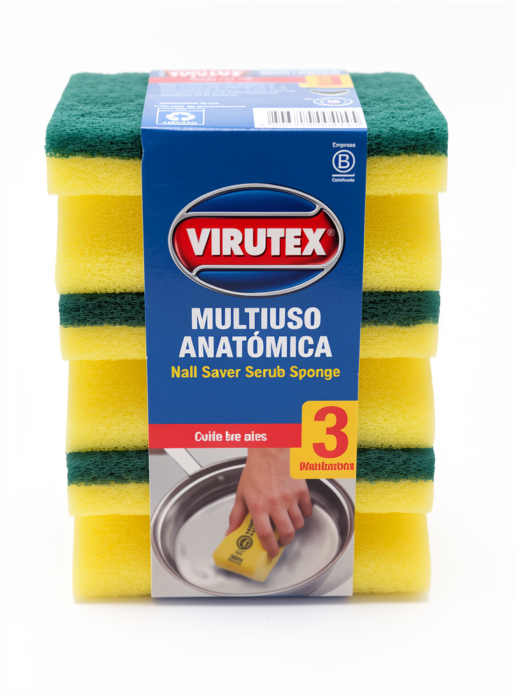 ESPONJA ACANALADA VIRUTEX PACK 3 UND