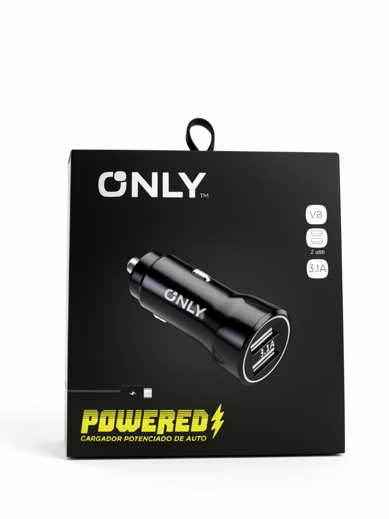 Cargador USB para auto 3.1 A Only