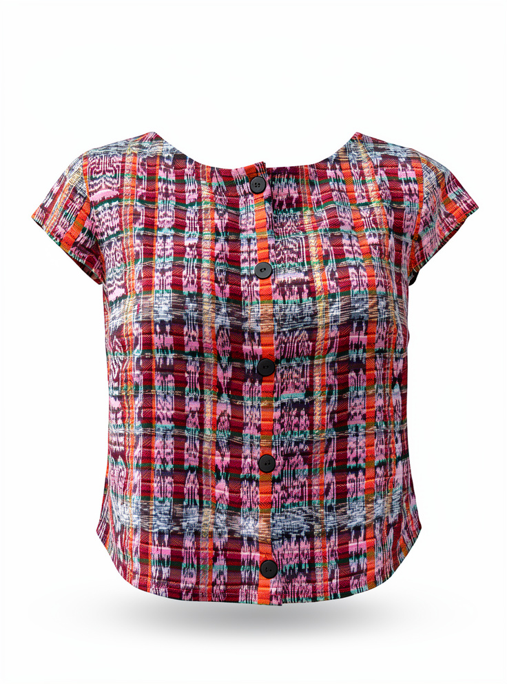 Audrey top tipico corinto con naranja