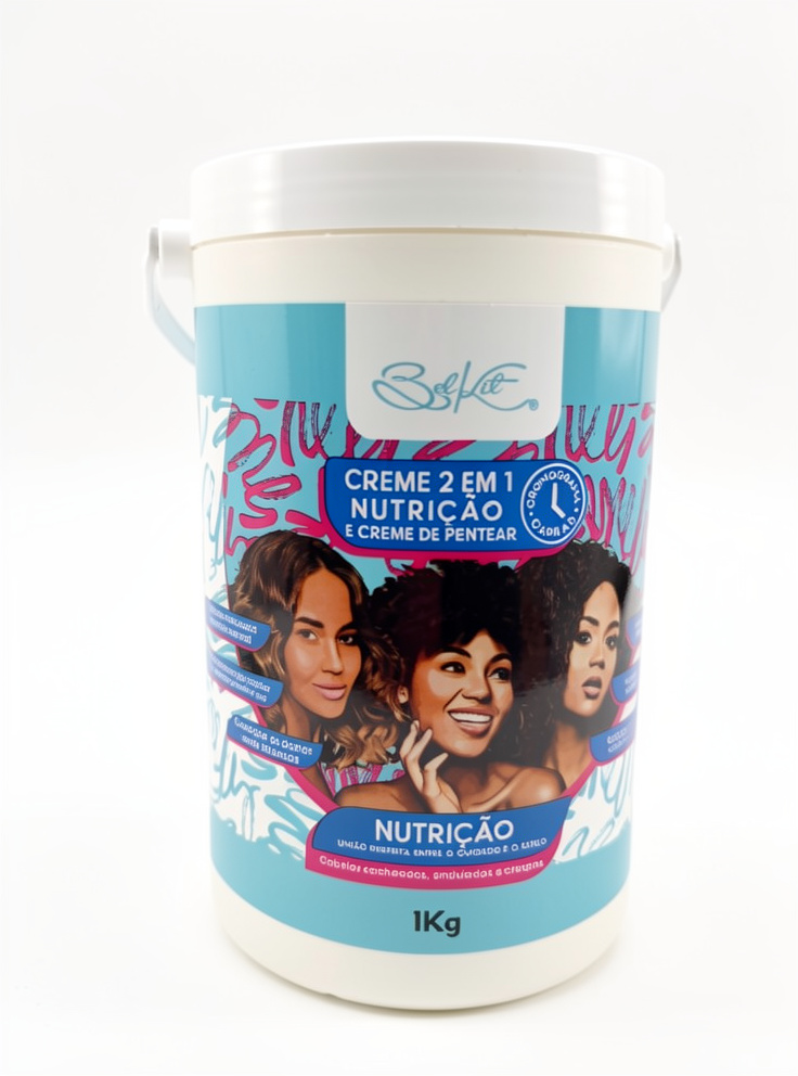 Creme Belkit 2 em 1 Nutrição e Creme de Pentear 1kg