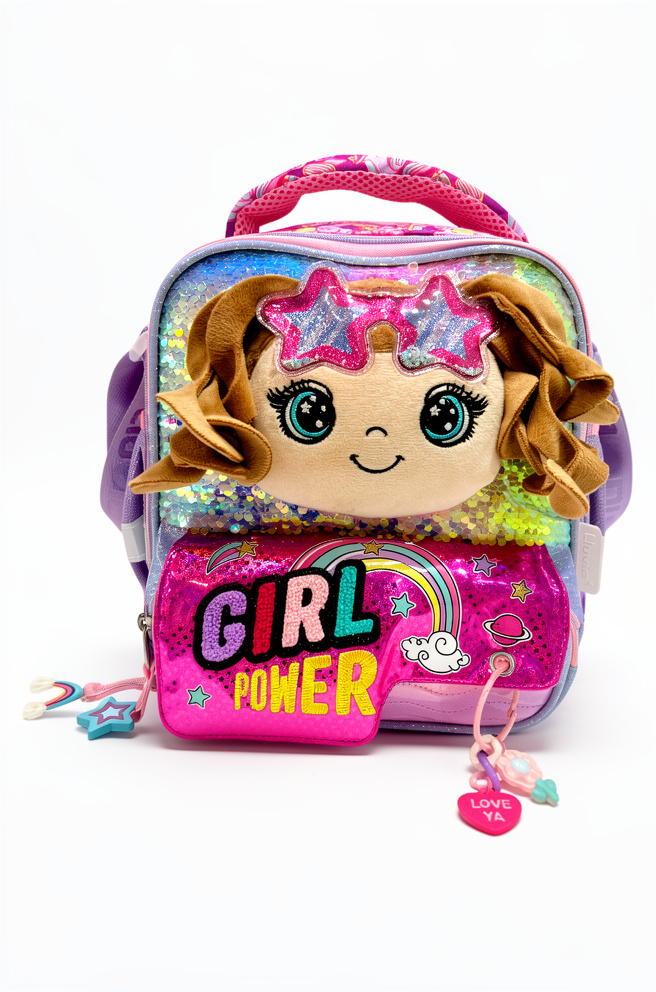 LONCHERA ESCOLAR LLUVIA GIRLS PORWER ROSA