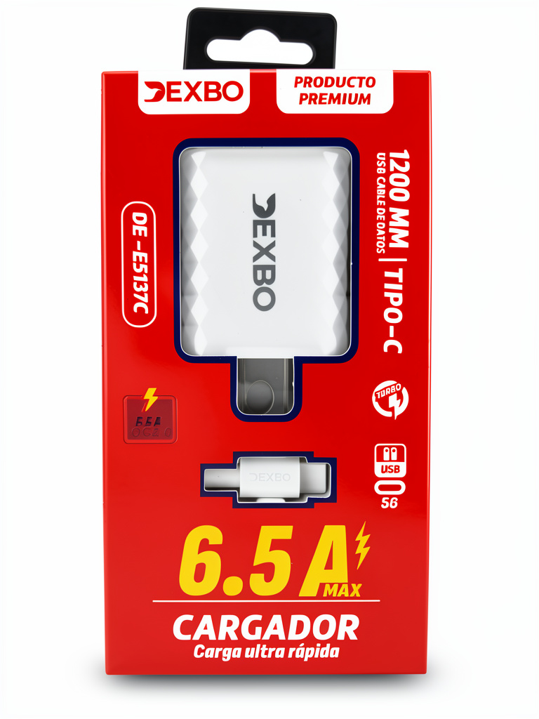 DEXBO CARGADOR CARGA ULTRA RÁPIDA 6.A MAX