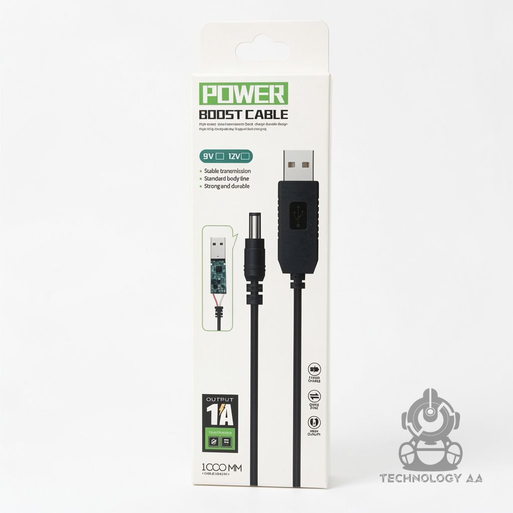 Power Boost Cable elevador de Voltaje 5v a 12v 1Amp