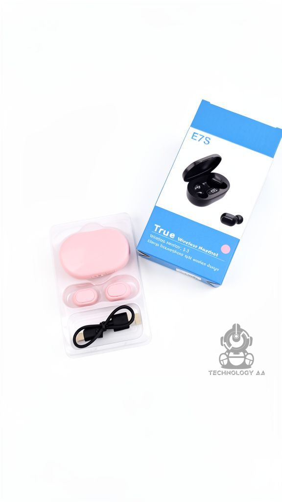 Audifonos inalambricos E7S rosados
