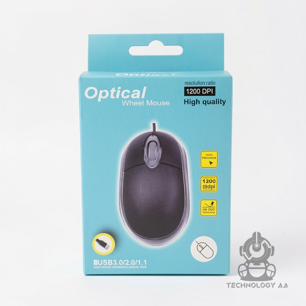 Mouse Optico USB 1200 DPI
