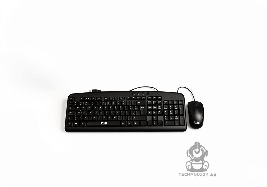 Teclado y mouse negro Plus