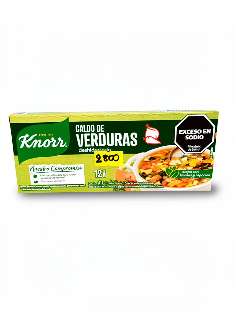 Caldo de verdura por 12 unidades marca Nnorr