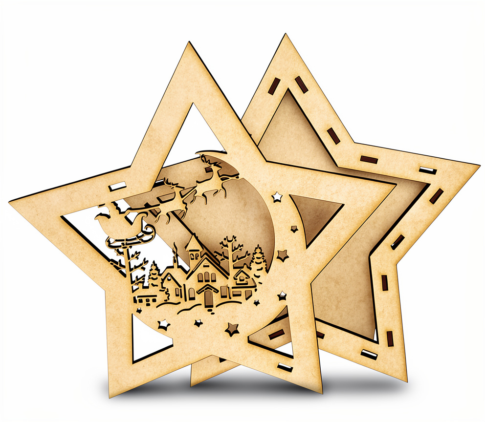 Caja estrella navidad