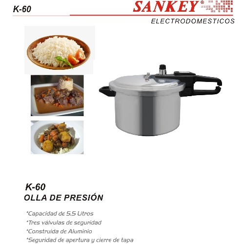 Olla de presión de 6 ltrs Sankey