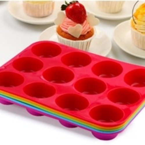 Muffin x12 silicona colores surtidos