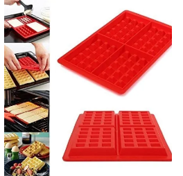Molde silicona x4 wafles 28x18 colores surtidos