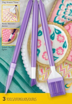 Set utensilios moldeado x3 (raspador de silicona / peine 3 cabezas alfiler/ grabador)