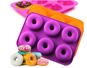 Molde donas x6 silicona colores surtidos