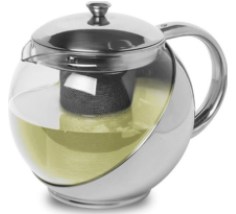 Tetera con filtro vidrio y metal 750ml