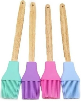 Pincel silicona mango madera 30cm