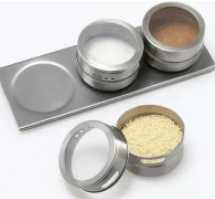 Set especieros imantados x 3 vidrio y metal