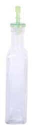 Aceitero vidrio transparente con pico vertedor