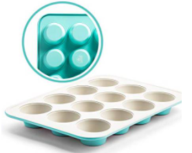 Molde muffin x 12 cavidades ceramica antiadherente