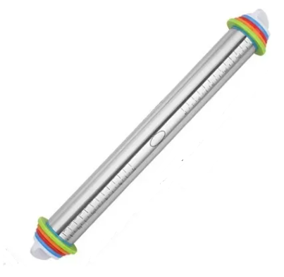 Palo amasar acero 35 cm con medidas y 4 niveles diferentes