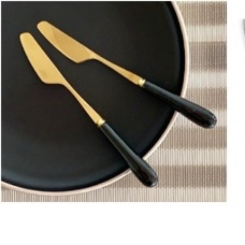Untador dorado mango ceramica negro