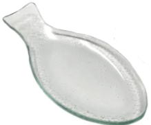 Plato copetinero vidrio X4 12 cm c/ asa