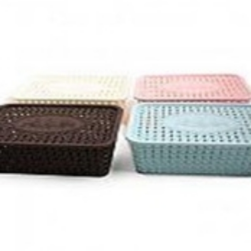 Canasto plastico c/tapa 33x23x11