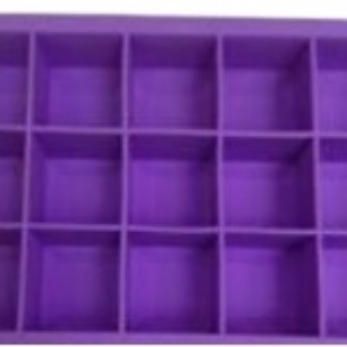Cubetera silicona reforzada 15 cavidades 20x10 aprox colores surtidos