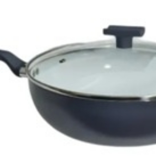 Wok ceramica  con tapa vidrio 30 cm
